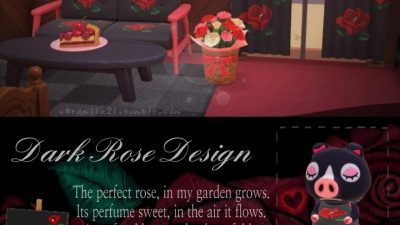 Animal Crossing: dark Rose pattern